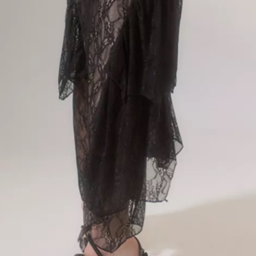 NWOT CJ Lace Ruffle Midi Skirt by Urban Outfitters - Picture 8 of 10